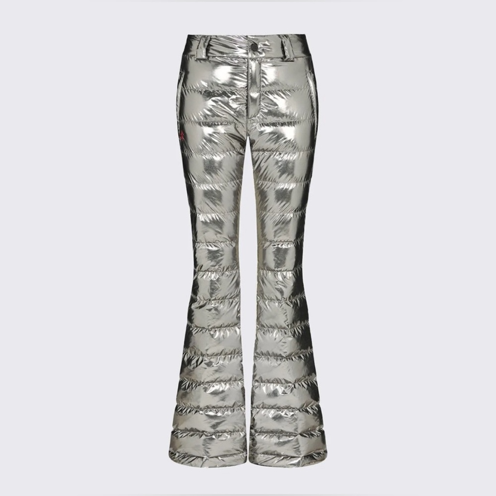 New Perfect Moment Metallic Talia Pant XS silver cream winter snow ski